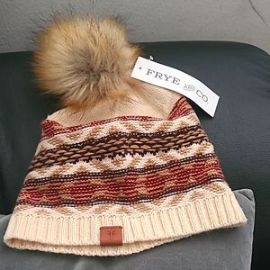Fair Isle Beanie with faux fur
